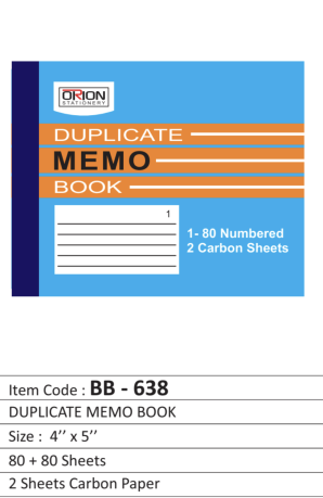 Duplicate Memo Book