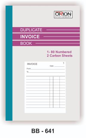 Duplicate Invoice Book