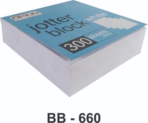 300 Sheets White Jotter Block