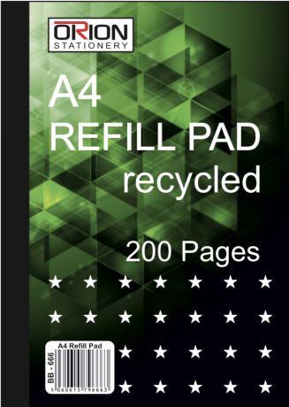 A4 REFILL PAD RECYCLED 100 SHEETS
