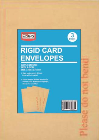 3 Pack Rigid Card Envelopes
