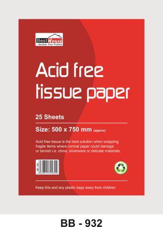 Acid Free Tissue Paper 25 Sheets Size