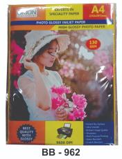 A4 Photo Glossy Inkjet Paper 130 Gsm 10