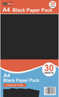 A4 Black Paper Pack 30 Sheets