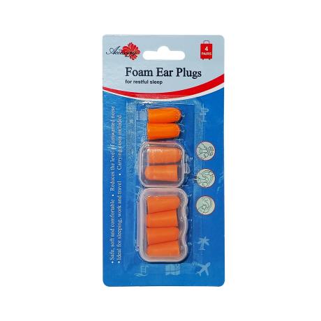 Ear Plugs with Case 4 Pairs