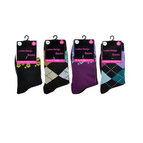 Ladies Design Socks 2 Pairs