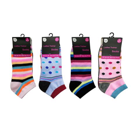 Ladies Trainer Socks 2 Pairs