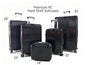 5pcs PC Premium Luggage Set Black