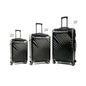 3pcs ABS Luggage Set 20/24/28 Dark Grey
