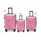 3pcs ABS Luggage Set 20/24/28 Pink