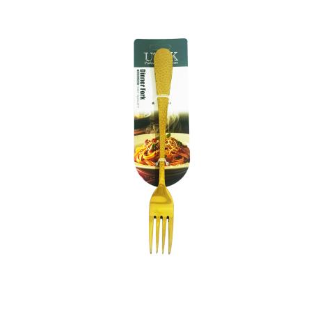 Golden Mirror Polish Dimple Fork 3pk