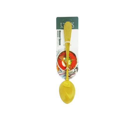 Golden Mirror Polish Dimple Spoon 3pk