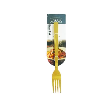 Golden Mirror Polish Stripy Fork 3pk