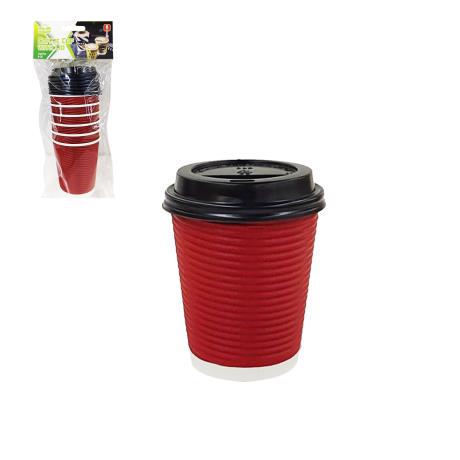 8oz Coffee Cup with Lid 6pk