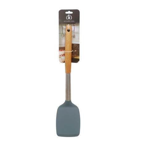 Wood Handled Silicon Turner 36cm