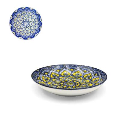 8'' Bohemian Pasta Plate Yellow