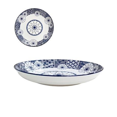 10'' Blue and WhitePasta Plate