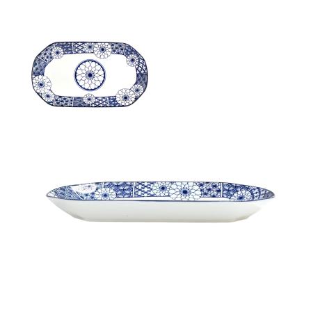 12.5'' Blue and White Plate