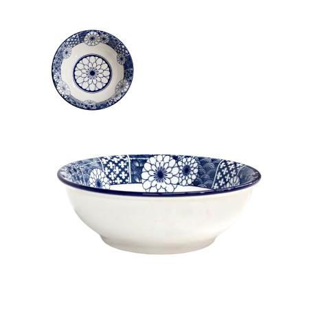 5.5'' Blue and White Deep Cereal Bowl