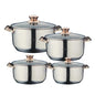 Deluxe Stainless Steel 8pcs Casserole Set