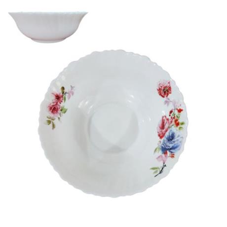 Opal Glass Floral Deep Bowl 8inch