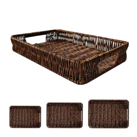 Rattan Woven Tray 3pcs Set