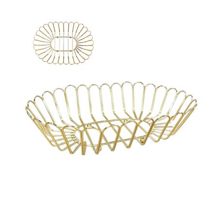 Golden Wire Basket 30x21x8cm