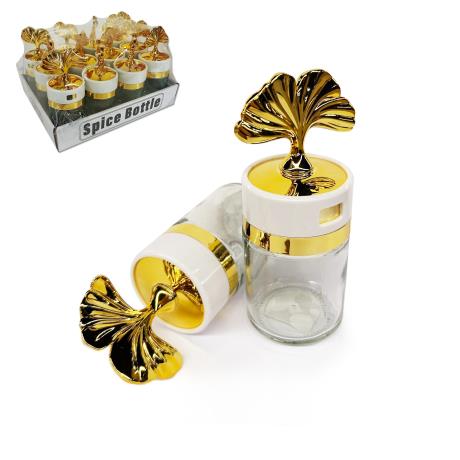 Spice Jar gold/white