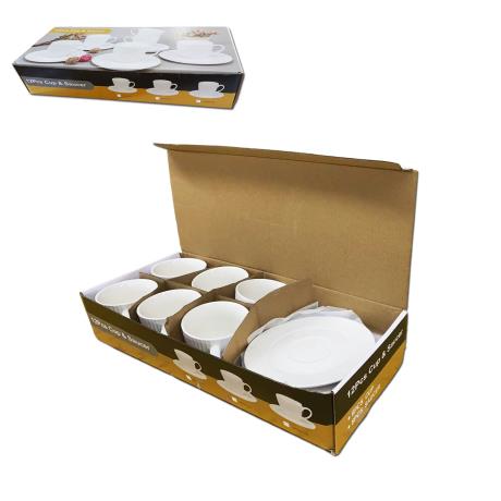 250ml Tea Cup and Saucer Set/6