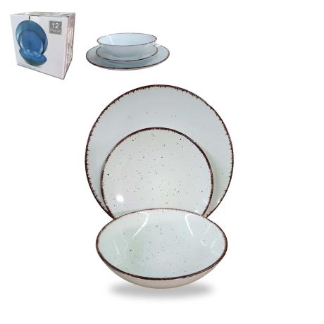 12pc dinner set WHITE
