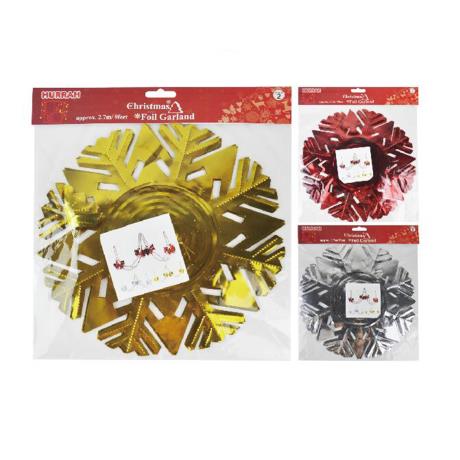 Snowflake Foil Garland 2pk