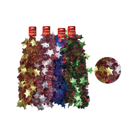 Xmas Tinsel with Stars 2m