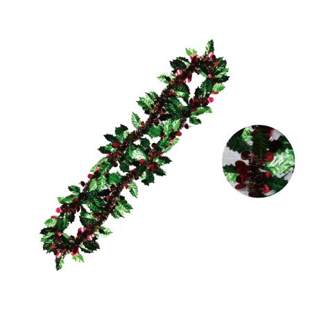 Xmas Tinsel with Holly 2m