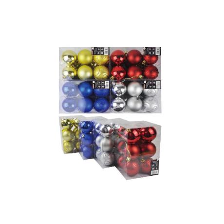 4cm Shatterproof xmas Baubles 12pk