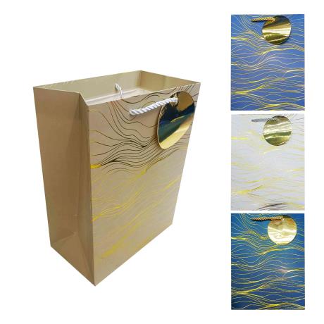 Large Embossed Wavy Line Gift Bag