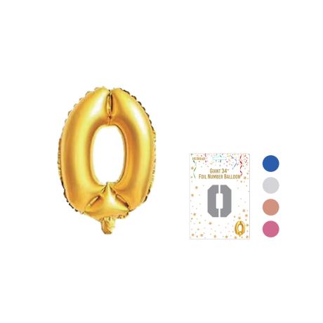 32" Giant Foil Number 0 Balloon