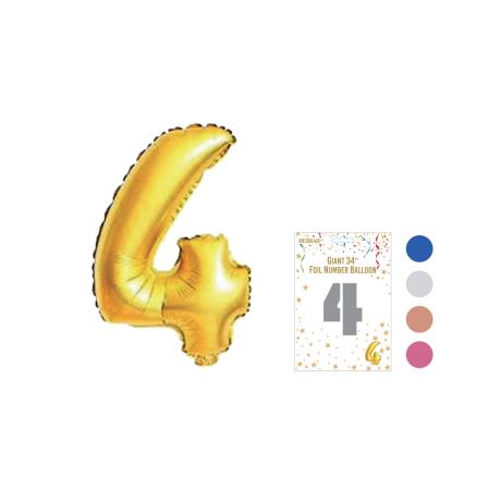 32" Giant Foil Number 4 Balloon
