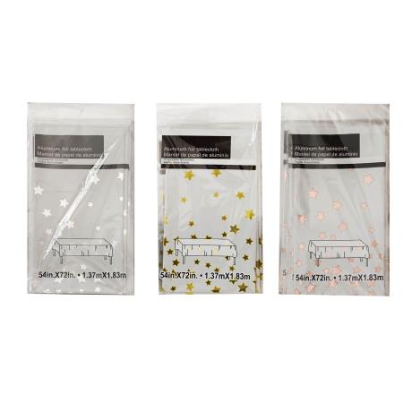 Star Pattern Foil Table Cloth 137x183cm
