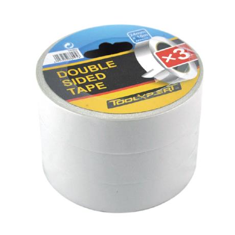 Double Sided Tape 24mm X 10m 3pk