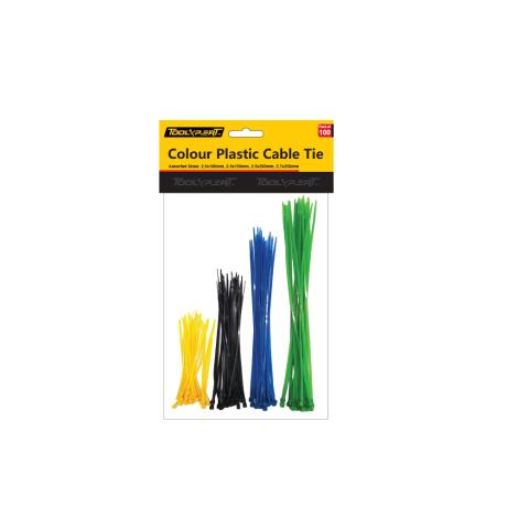 Colour Plastic Cable Tie 100pk