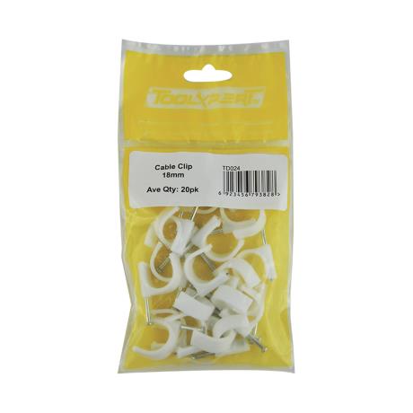 Cable Clip 18mm 20pk