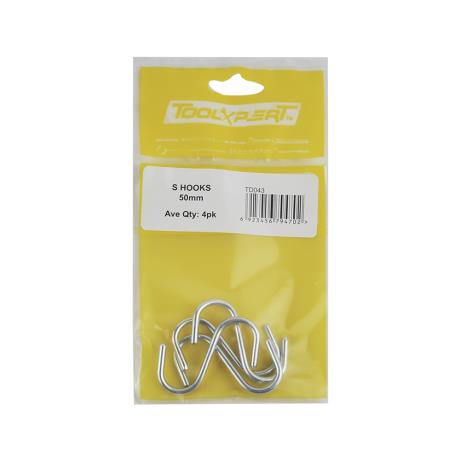 S HOOKS 50mm 4pk