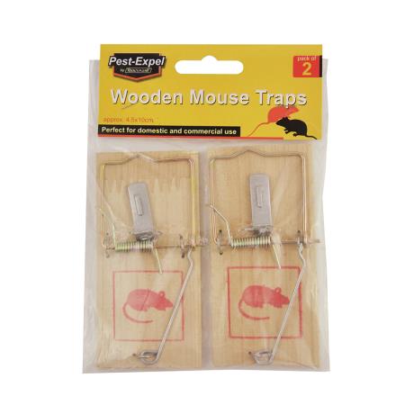 Wooden Mouse Traps 2pk 4.5*10cm